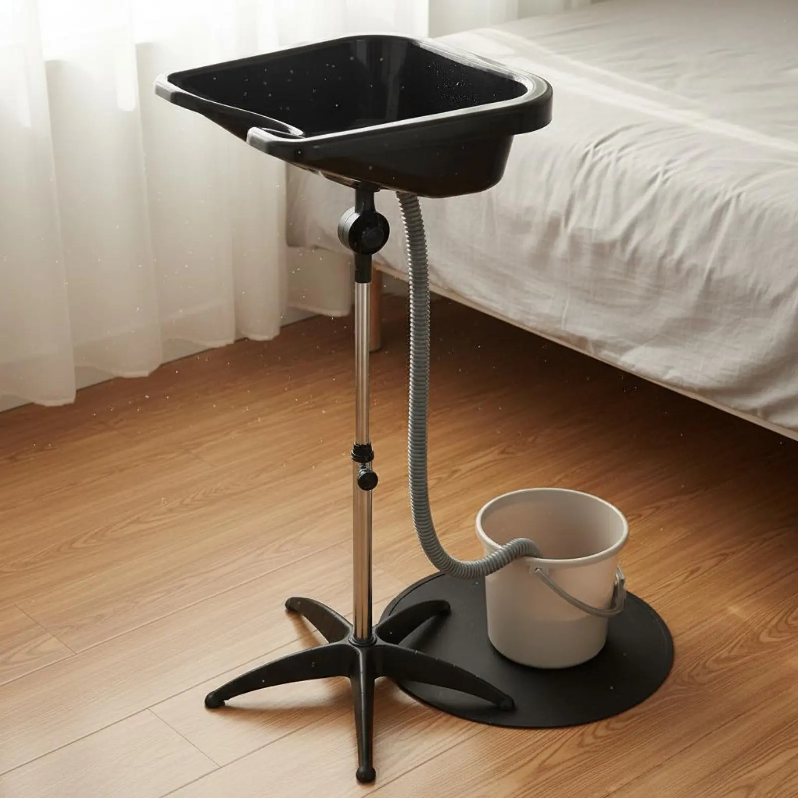 Portable Shampoo Bowl with Stand Stable Radial Base Freestanding Salon Sink Home Health Aid Easy Assembly for Disabled Persons
Portable Shampoo Bowl with Stand Stable Radial Base Freestanding Salon Sink Home Health Aid Easy Assembly for Disabled Persons