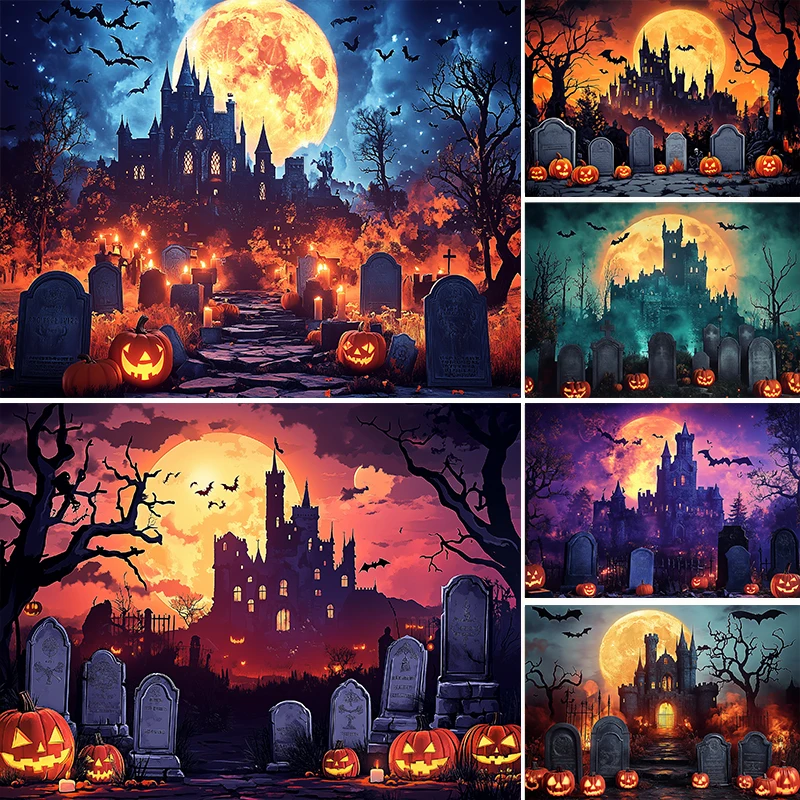 LS Halloween Cemetery Ghost House Photography Backdrop Kids Adult Party Props Child Birthday Cake Smash Decors Background
LS Halloween Cemetery Ghost House Photography Backdrop Kids Adult Party Props Child Birthday Cake Smash Decors Background