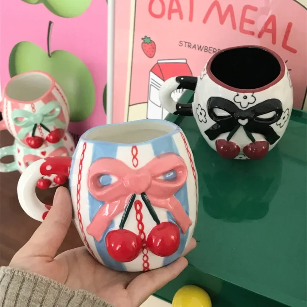 Cherry Bow Ceramic Mug, Small Niche Design, Water Cup with Gift Box,Household Drinking Set, Kitchen,Dining and Bar Drinkware
Cherry Bow Ceramic Mug, Small Niche Design, Water Cup with Gift Box,Household Drinking Set, Kitchen,Dining and Bar Drinkware