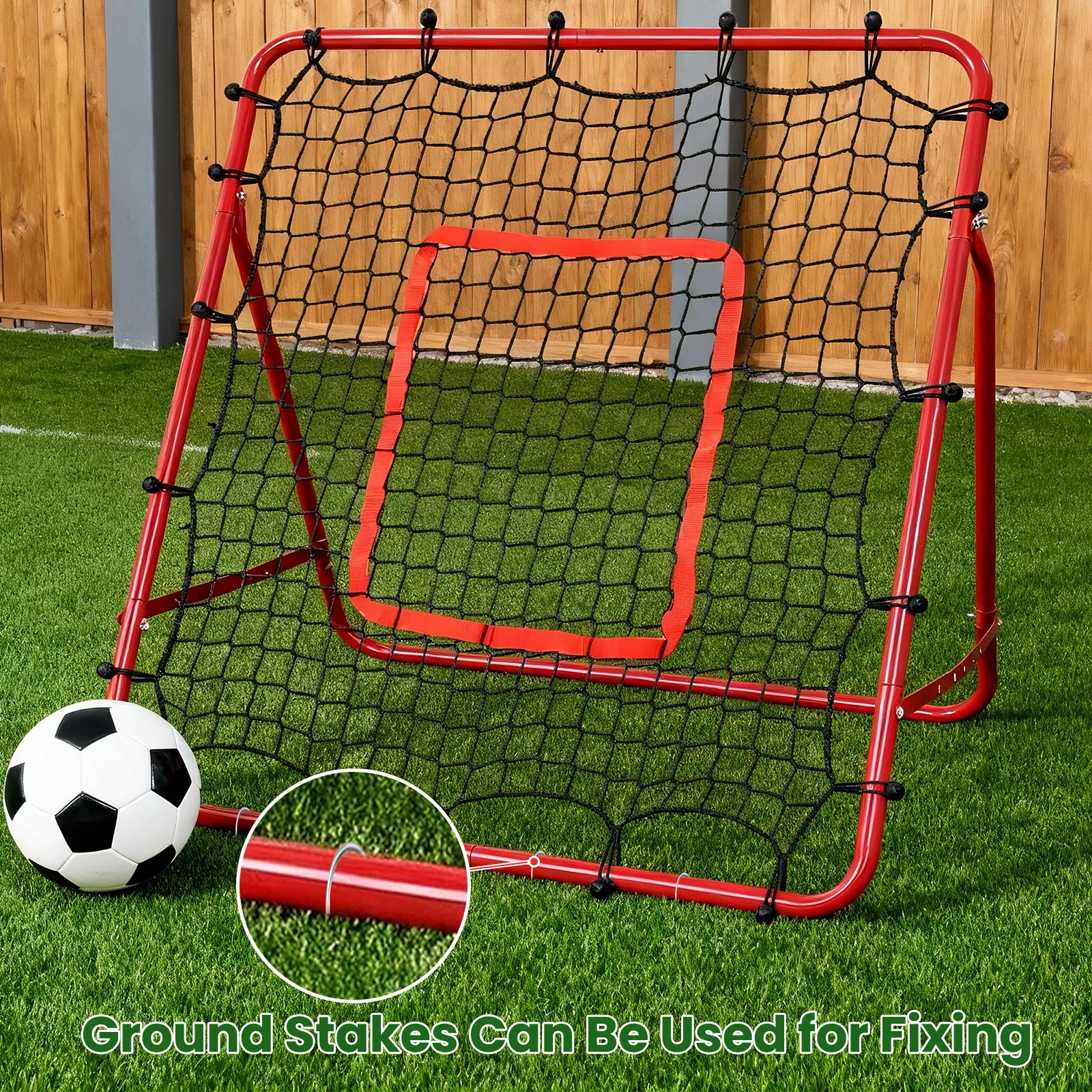 Portable Soccer Rebounder Net, 39x39 Inch Foldable Kickback Trainer for Backyard Practice, Adjustable Angle Training Aid for Passing, Shooting, Volleying, Fielding, Multi-Sport Use for Baseball, Softball, Lacrosse, Perfect for Kids, Youth, Adults
Portable Soccer Rebounder Net, 39x39 Inch Foldable Kickback Trainer for Backyard Practice, Adjustable Angle Training Aid for Passing, Shooting, Volleying, Fielding, Multi-Sport Use for Baseball, Softball, Lacrosse, Perfect for Kids, Youth, Adults