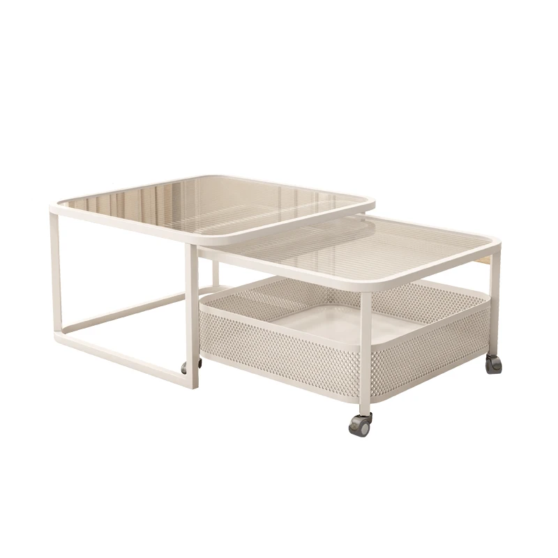 Movable square coffee table modern light luxury cream style living room household small apartment
Movable square coffee table modern light luxury cream style living room household small apartment