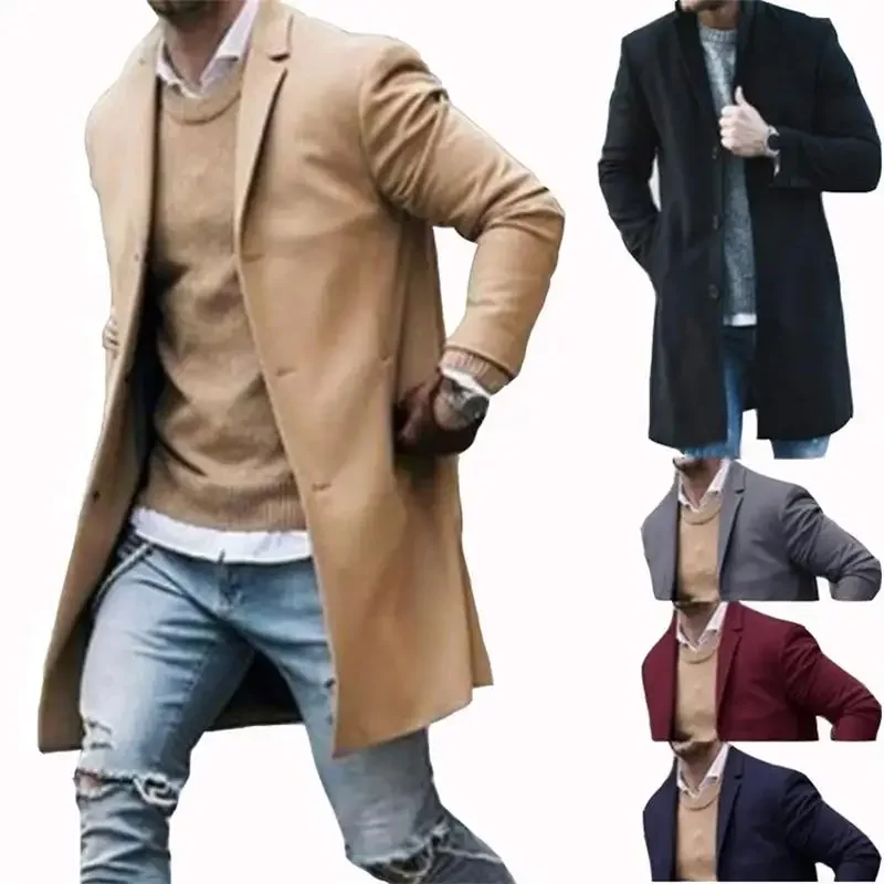 2023 Autumn and Winter New Simple Coat Men's Mid Length Woolen Coat Men's
2023 Autumn and Winter New Simple Coat Men's Mid Length Woolen Coat Men's
