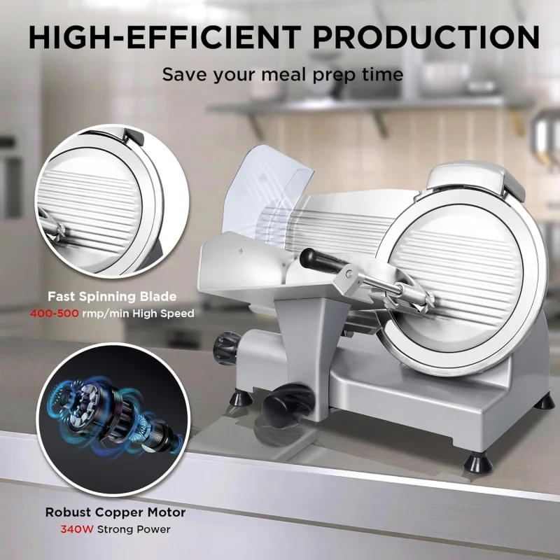 (UUX)10" Commercial Meat , 340W Electric Deli Slicer with Adjustable Thickness Stainless Steel Built-in Sharpener UZ
(UUX)10" Commercial Meat , 340W Electric Deli Slicer with Adjustable Thickness Stainless Steel Built-in Sharpener UZ