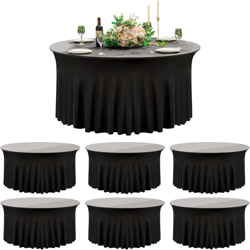 6 Pack Black Round Spandex Tablecloth 60 Inch, Wrinkle Free Stretch 120 Inch Fitted 5ft Black Table Cloths Round Table Covers wi
6 Pack Black Round Spandex Tablecloth 60 Inch, Wrinkle Free Stretch 120 Inch Fitted 5ft Black Table Cloths Round Table Covers wi