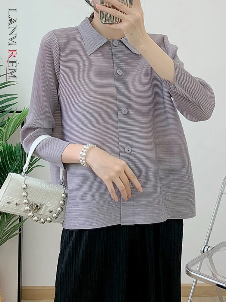 LANMREM Pleated Shirts Lapel Solid Color Single Breasted Three Quarter Sleeves Thin Top 2023 Summer New Casual Clothing 2DA1333
LANMREM Pleated Shirts Lapel Solid Color Single Breasted Three Quarter Sleeves Thin Top 2023 Summer New Casual Clothing 2DA1333