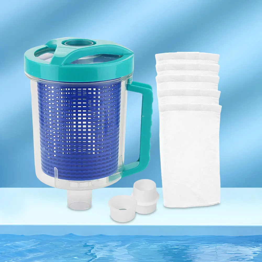 Inline Pool Leaf Canister Pool Vacuum Filter with 5 Skimmer Socks Pool Leaf Collector Swimming Pool Accessories
Inline Pool Leaf Canister Pool Vacuum Filter with 5 Skimmer Socks Pool Leaf Collector Swimming Pool Accessories