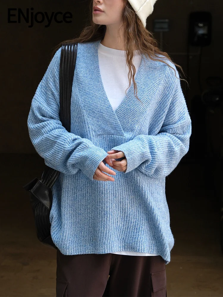 Women Vintage Wool Sweaters Knitted Pullovers Ladies Streetwear 2024 Autumn Winter Big V-neck Fluffy Loose Soft Knitwears
Women Vintage Wool Sweaters Knitted Pullovers Ladies Streetwear 2024 Autumn Winter Big V-neck Fluffy Loose Soft Knitwears