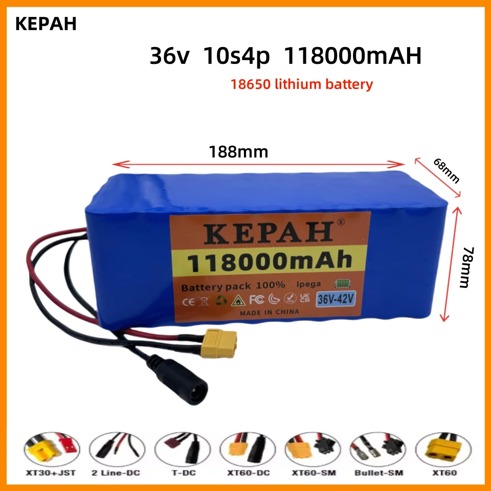 10S4P Electric Scooter 118000mAh 42v Lithium Battery 18650 battery pack 36V 100Ah Electric Scooter Electric Scooter Battery 36v
10S4P Electric Scooter 118000mAh 42v Lithium Battery 18650 battery pack 36V 100Ah Electric Scooter Electric Scooter Battery 36v