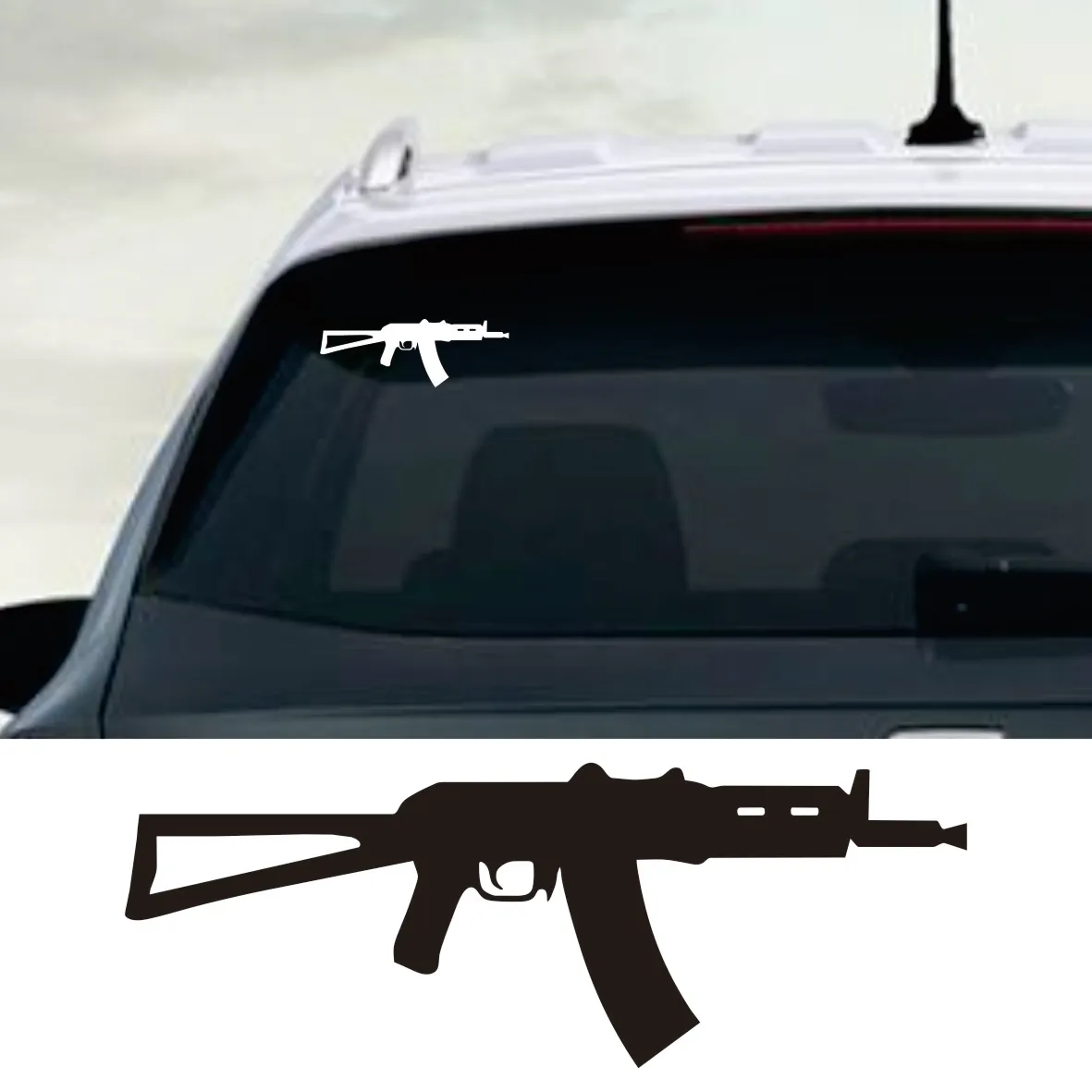 JP fashion car decal for krinkov aks-74u Russian gun short AK-47 car shape PVC waterproof scratch sticker
JP fashion car decal for krinkov aks-74u Russian gun short AK-47 car shape PVC waterproof scratch sticker