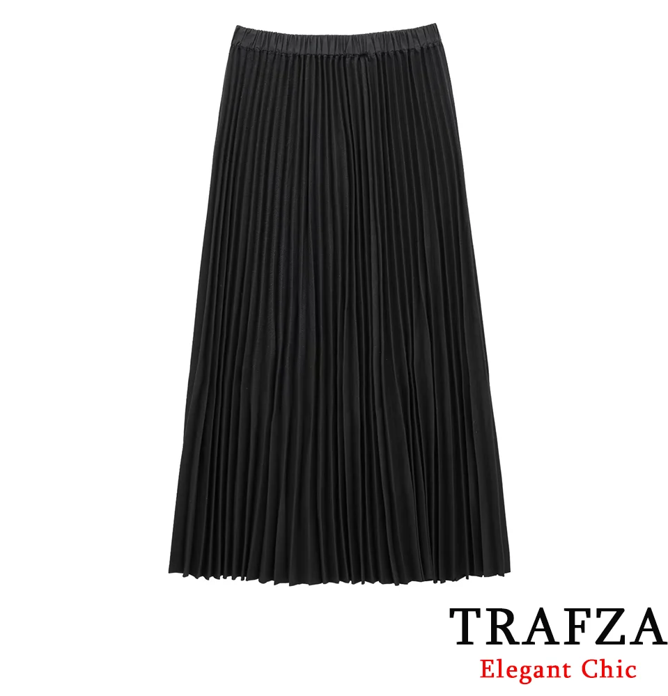 TRAFZA-Women Elegant Black Pleated Midi Skirt French Draped Flowing Midi Skirt New 2024 Autumn/Winter Charming Dating Midi Skirt
TRAFZA-Women Elegant Black Pleated Midi Skirt French Draped Flowing Midi Skirt New 2024 Autumn/Winter Charming Dating Midi Skirt