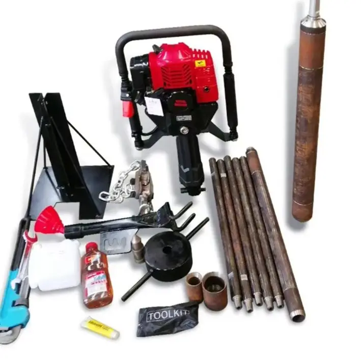 Индивидуальная полнокомплектная буровая установка для отбора проб (бензин/дизель), 15-метровая, для грунта, горных пород, бетона, одноконтурная, легкая, с функцией отбора керна
Индивидуальная полнокомплектная буровая установка для отбора проб (бензин/дизель), 15-метровая, для грунта, горных пород, бетона, одноконтурная, легкая, с функцией отбора керна