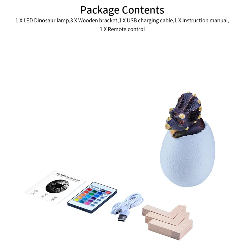 ABLK 3D ночник Triceratopses Egg Настольная лампа 16-цветный сенсорный пульт дистанционного управления Мультяшные настольные лампы для детского домашнего декора Легкая установка
ABLK 3D ночник Triceratopses Egg Настольная лампа 16-цветный сенсорный пульт дистанционного управления Мультяшные настольные лампы для детского домашнего декора Легкая установка