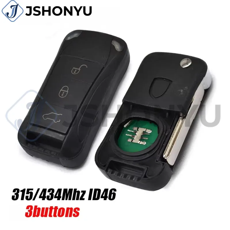 JsHonYu ID46 Chip 315MHz 433MHz 3 Button Folding Flip Remote Car Key Fob Fits Porsche Cayenne 911 Keyless Go
JsHonYu ID46 Chip 315MHz 433MHz 3 Button Folding Flip Remote Car Key Fob Fits Porsche Cayenne 911 Keyless Go