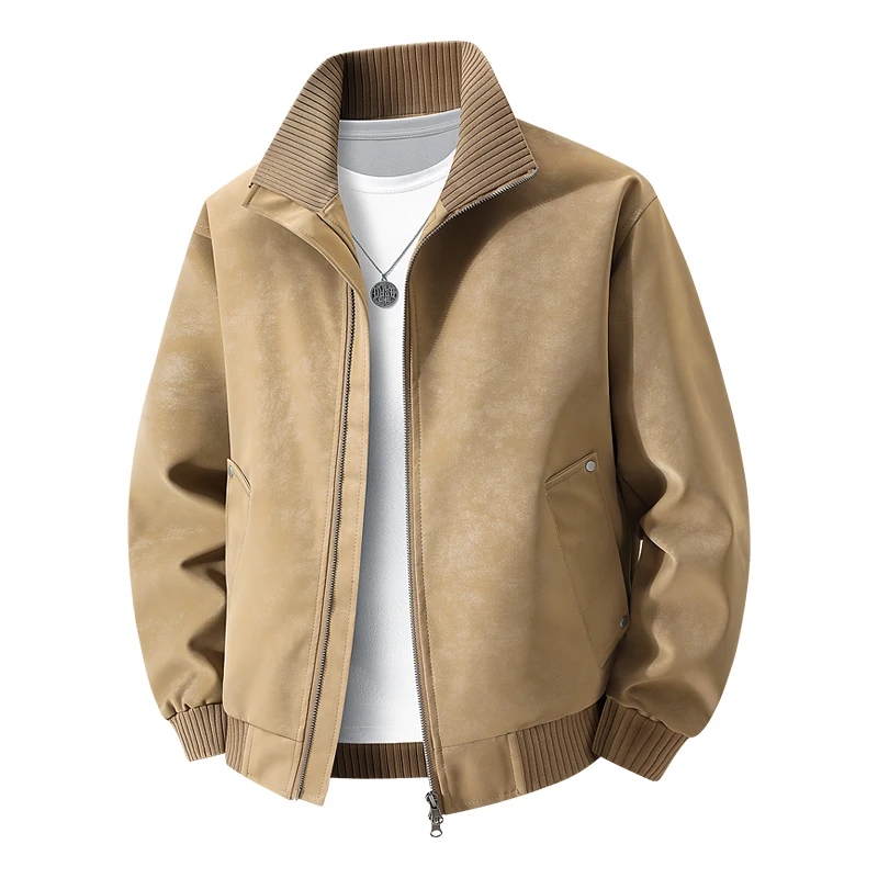 Men's Shiny Leather Jacket Oversized Man Versatile Casual Bomber Jackets PU Leather High End Retro Leather Trendy Brand Jacket
Men's Shiny Leather Jacket Oversized Man Versatile Casual Bomber Jackets PU Leather High End Retro Leather Trendy Brand Jacket
