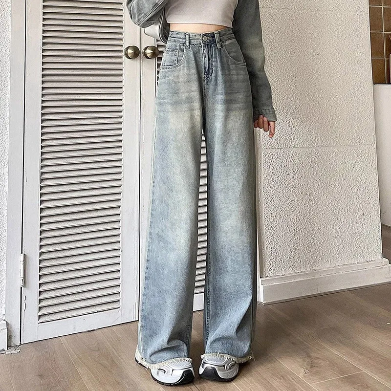 Girls Designer Ripped High Waisted Jeans Pants Women Baggy Denim Pants Female Chic Straight Leg Jeans Trousers
Girls Designer Ripped High Waisted Jeans Pants Women Baggy Denim Pants Female Chic Straight Leg Jeans Trousers