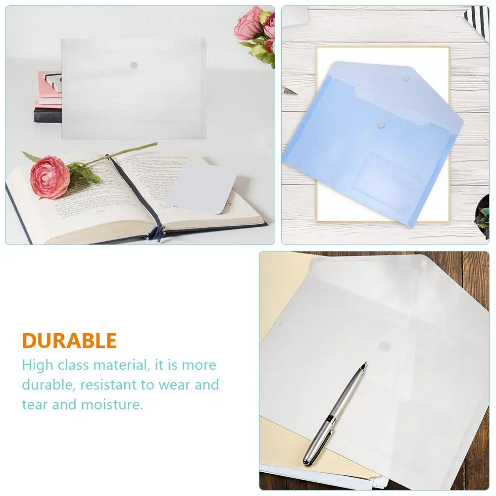 12pcs A5 Transparent File Bags Clasp Eachfor Document Storage Folder Plastic Organizer
12pcs A5 Transparent File Bags Clasp Eachfor Document Storage Folder Plastic Organizer