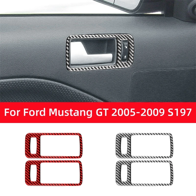 For Ford Mustang GT 2005-2009 S197 Accessories Carbon Fiber Interior Car Door Handle Sticker Decal Trim Frame Cover Decoration
For Ford Mustang GT 2005-2009 S197 Accessories Carbon Fiber Interior Car Door Handle Sticker Decal Trim Frame Cover Decoration