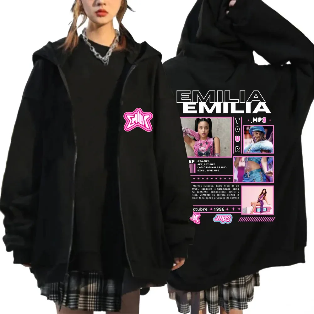 Emilia Mernes MP3 Tour Zipper Hoodies Men Women Hip Hop Y2k Aesthetic Sweatshirt Fleece Warm Oversized hoodie Coats Streetwear
Emilia Mernes MP3 Tour Zipper Hoodies Men Women Hip Hop Y2k Aesthetic Sweatshirt Fleece Warm Oversized hoodie Coats Streetwear