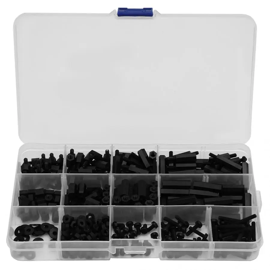 320Pcs M3 Black Nylon Two Way Hex Column Standoff Spacers For PCB Motherboard Fixed Plastic Spacing Screw Nut Set Assortment Kit
320Pcs M3 Black Nylon Two Way Hex Column Standoff Spacers For PCB Motherboard Fixed Plastic Spacing Screw Nut Set Assortment Kit
