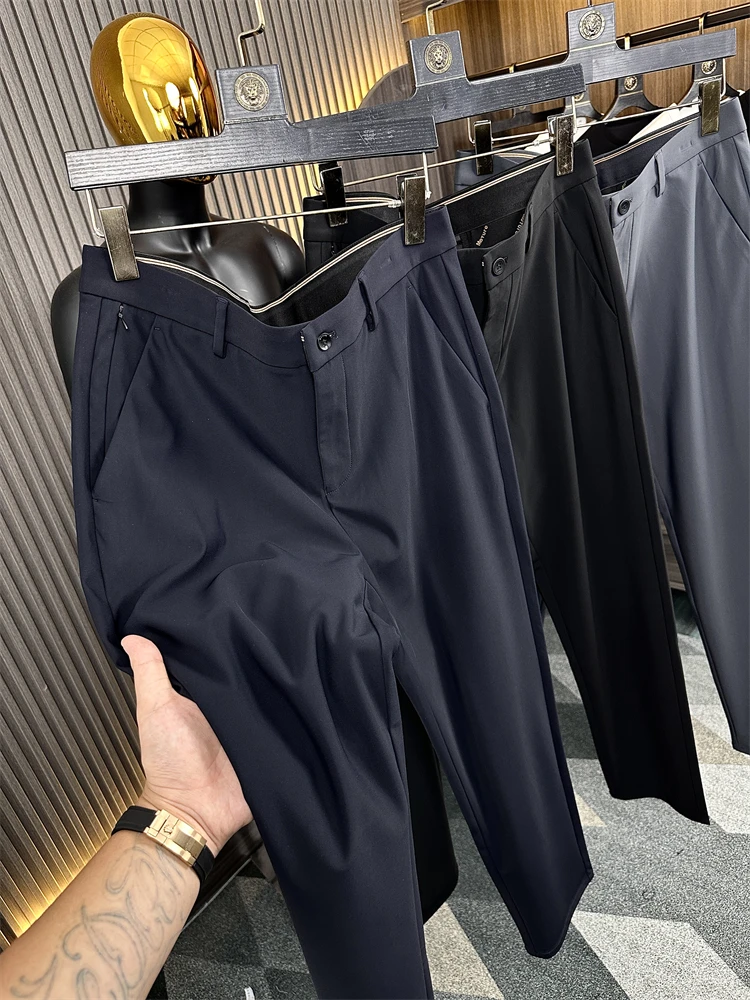 High Elastic Business Casual Pants for Men Pure Color Autumn Fashionable Straight Leg Trousers mid Waist Youth Business Pants
High Elastic Business Casual Pants for Men Pure Color Autumn Fashionable Straight Leg Trousers mid Waist Youth Business Pants