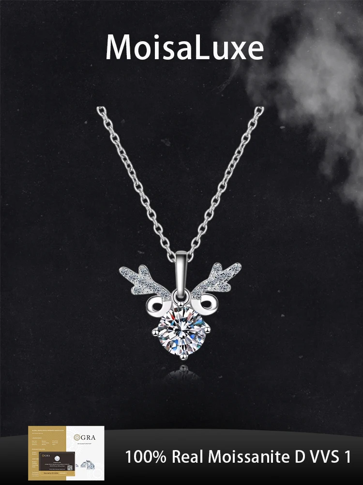 MoisaLuxe Official Store GRA Moissanite Plata Sterling 925 Silver Four-claw Female Deer Has Your Pendant Necklace Chain Gift
MoisaLuxe Official Store GRA Moissanite Plata Sterling 925 Silver Four-claw Female Deer Has Your Pendant Necklace Chain Gift