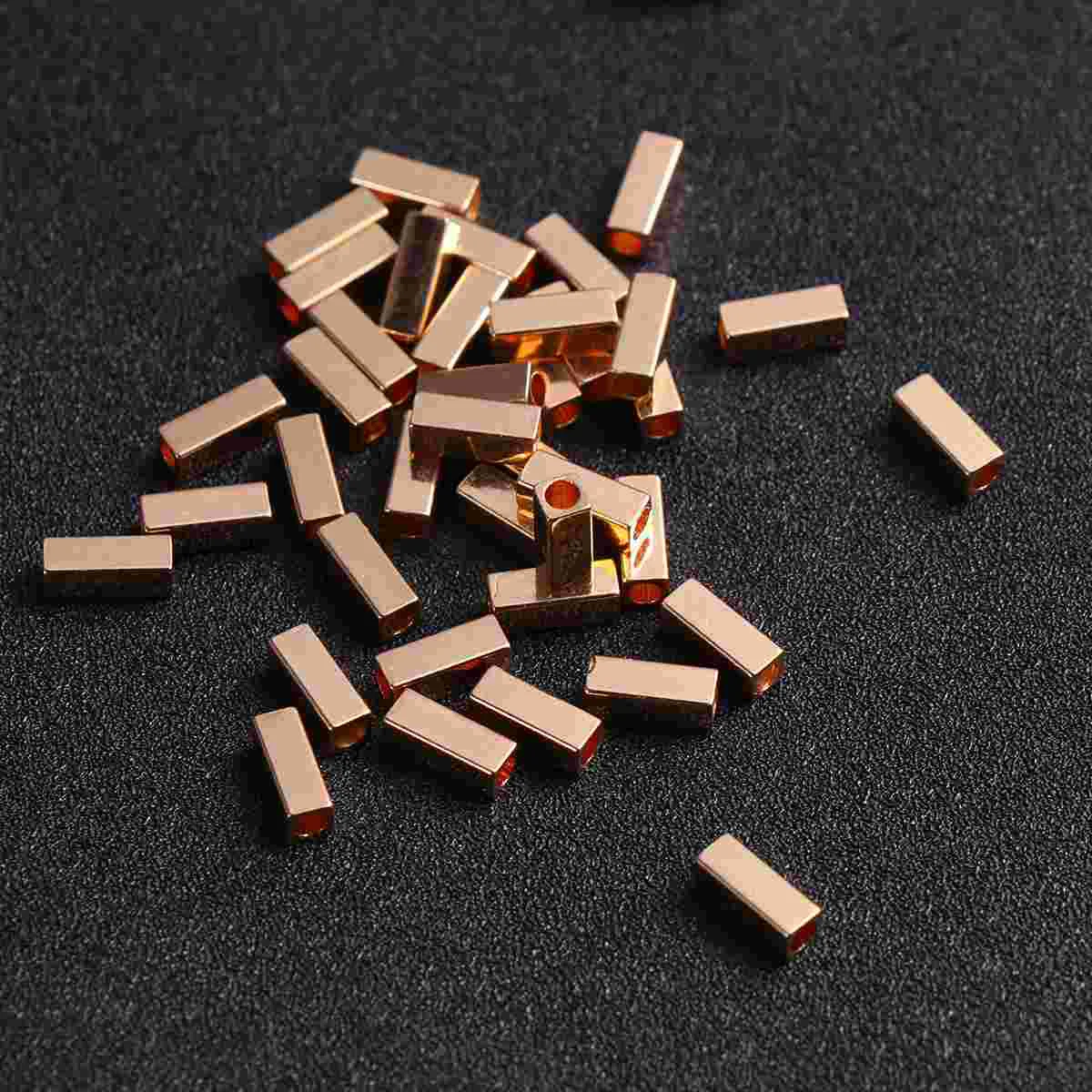 50 Pcs DIY Bracelet Jewelry Making Materials Tube Spacers for Metal Necklace Beads Copper
50 Pcs DIY Bracelet Jewelry Making Materials Tube Spacers for Metal Necklace Beads Copper
