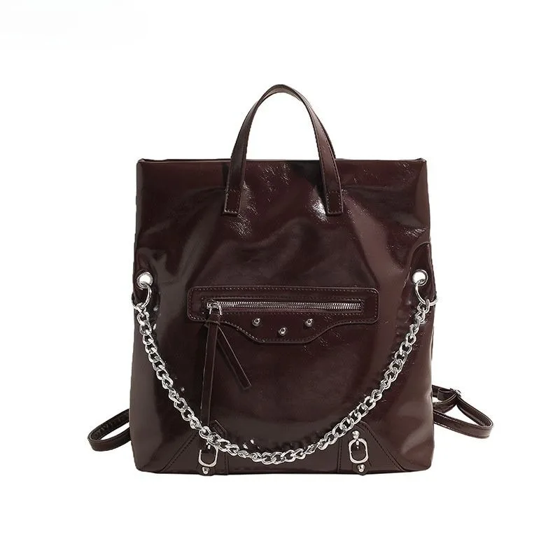 Sweet and Cool Motorcycle Style Backpack New Large-capacity Hand-held Backpack Single-shoulder Tote Bag Crossbody Bag for Women
Sweet and Cool Motorcycle Style Backpack New Large-capacity Hand-held Backpack Single-shoulder Tote Bag Crossbody Bag for Women