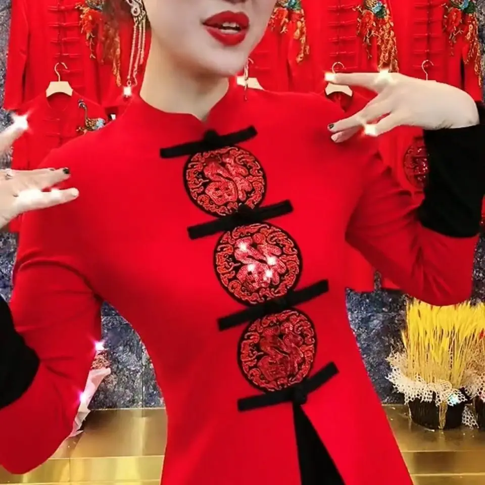 Women's Autumn New Red Festive Dress Slim Retro Improved Cheongsam Chinese Traditional Qipao Dress Plus Size L-5XL
Women's Autumn New Red Festive Dress Slim Retro Improved Cheongsam Chinese Traditional Qipao Dress Plus Size L-5XL