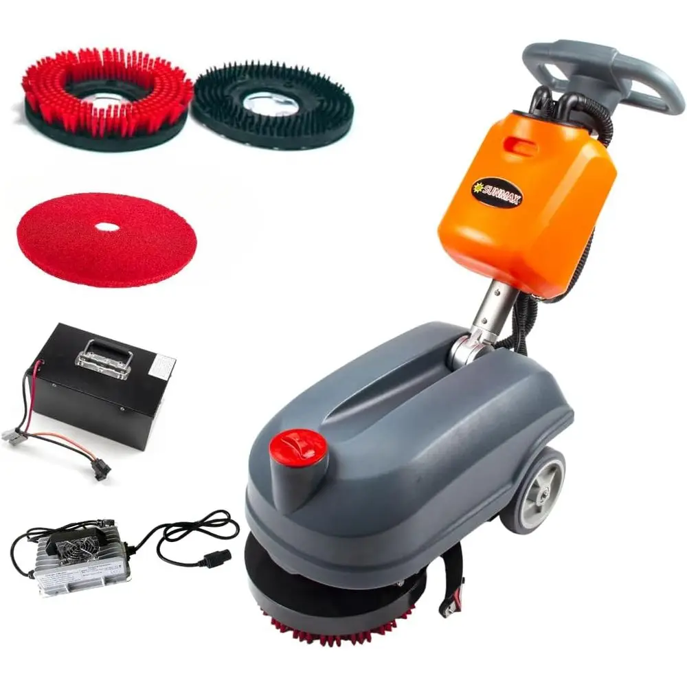 14" Commercial Compact Floor Scrubber Dryer Machine, 14500 sqft/h, 4-Gal Sewage Tank, 3.5 Hour Fast Charging Efficient Cleaning
14" Commercial Compact Floor Scrubber Dryer Machine, 14500 sqft/h, 4-Gal Sewage Tank, 3.5 Hour Fast Charging Efficient Cleaning