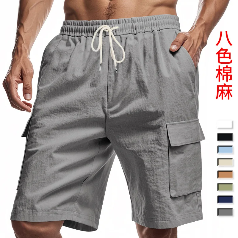 Быстросохнущие мужские льняные рабочие шорты с множеством карманов, однотонные, летние, для спорта и отдыха, свободные, легкие, для бега
Быстросохнущие мужские льняные рабочие шорты с множеством карманов, однотонные, летние, для спорта и отдыха, свободные, легкие, для бега
