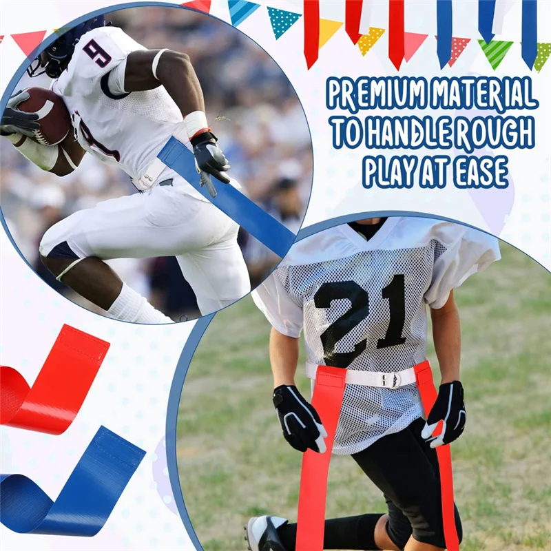 AED4-12 Player Adjustable Sliding Flag Football Set, 3 Flags Per Belt, 36 Flags Total For For Kids Adults Players
AED4-12 Player Adjustable Sliding Flag Football Set, 3 Flags Per Belt, 36 Flags Total For For Kids Adults Players