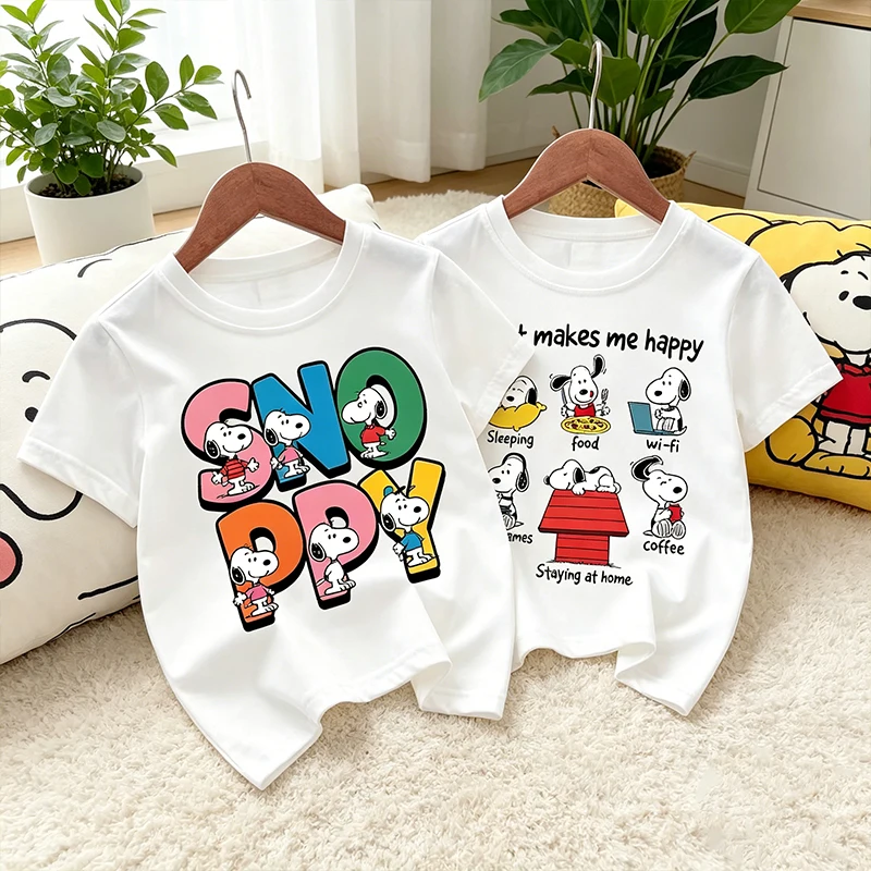 Snoopys Girl Boy T-shirt Children Cotton Short Sleeves Cute Cartoon Tees Fashion Round Neck T Shirt Kid Tops Summer Clothes Gift
Snoopys Girl Boy T-shirt Children Cotton Short Sleeves Cute Cartoon Tees Fashion Round Neck T Shirt Kid Tops Summer Clothes Gift