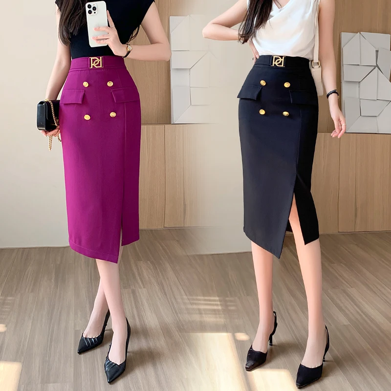 Ladies Elegant Fashion Medium Long Split Hem OL Black Skirt Women Clothes Girls Cute Belt Skirts Chic Casual Clothing BPy9161
Ladies Elegant Fashion Medium Long Split Hem OL Black Skirt Women Clothes Girls Cute Belt Skirts Chic Casual Clothing BPy9161
