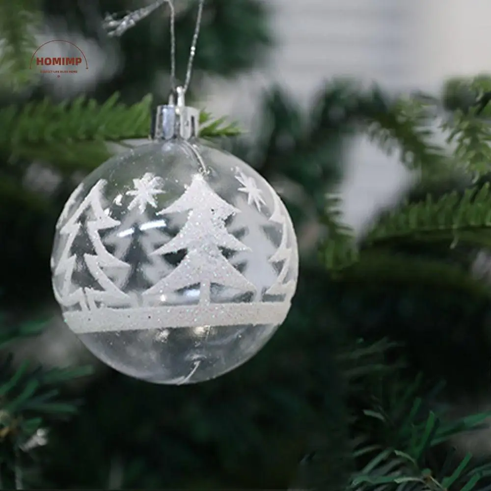6pcs 6cm Christmas Ball Delicate Creative Christmas Tree Pendant Transparent Waterproof White Painted Ball Background Layout
6pcs 6cm Christmas Ball Delicate Creative Christmas Tree Pendant Transparent Waterproof White Painted Ball Background Layout