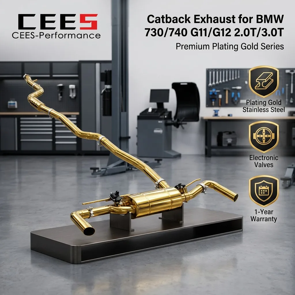 CEES Plating Gold Stainless Steel Catback Exhaust for BMW 730/740 G11/G12 2.0T/3.0T 2016-2022 Muffler Racing Exhaust Pipe
CEES Plating Gold Stainless Steel Catback Exhaust for BMW 730/740 G11/G12 2.0T/3.0T 2016-2022 Muffler Racing Exhaust Pipe
