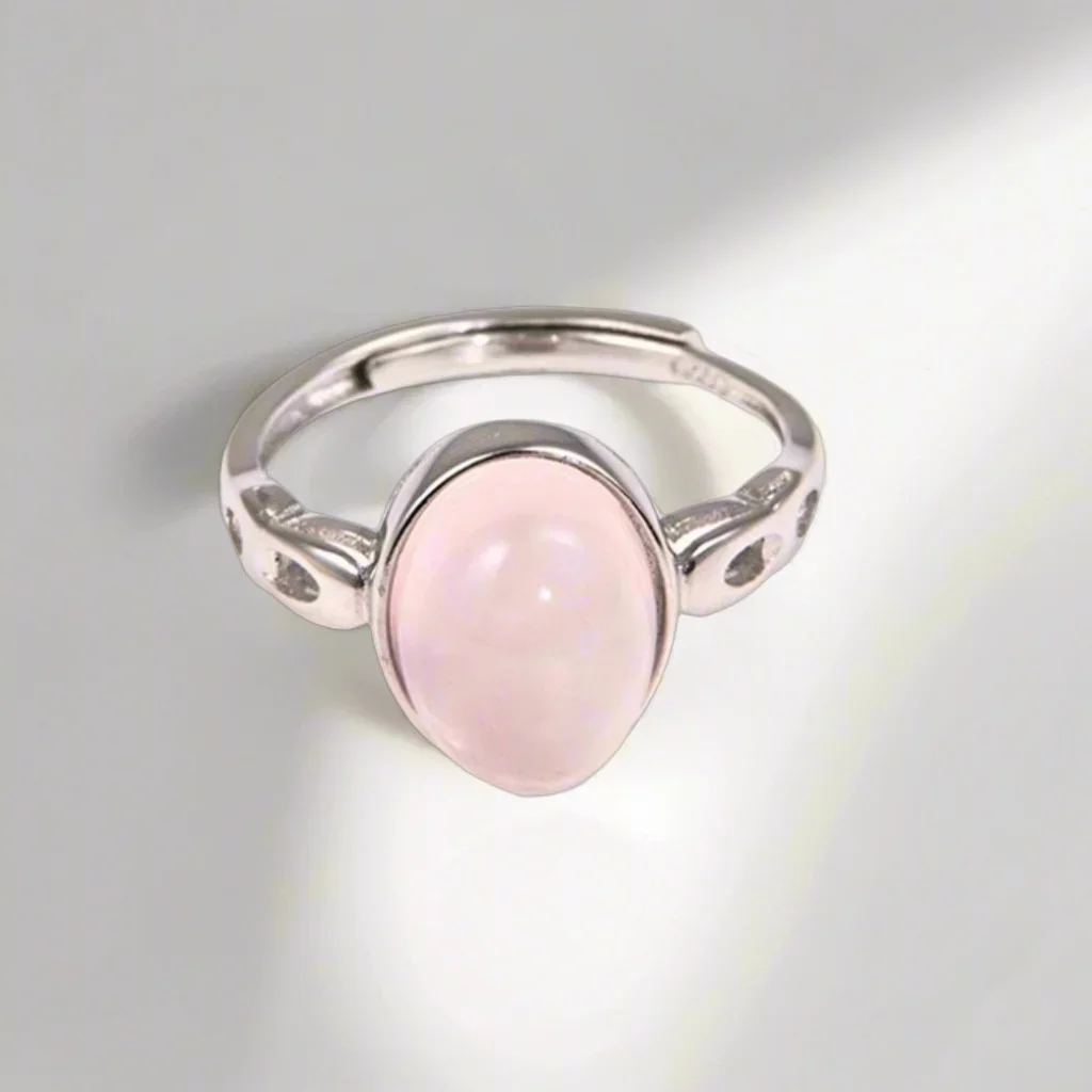 Sterling 925 Silver Ring 11x9mm Oval Rose Quartz Gemstone Adjustable Band Love Stone Jewelry for Women Romantic Gift
Sterling 925 Silver Ring 11x9mm Oval Rose Quartz Gemstone Adjustable Band Love Stone Jewelry for Women Romantic Gift