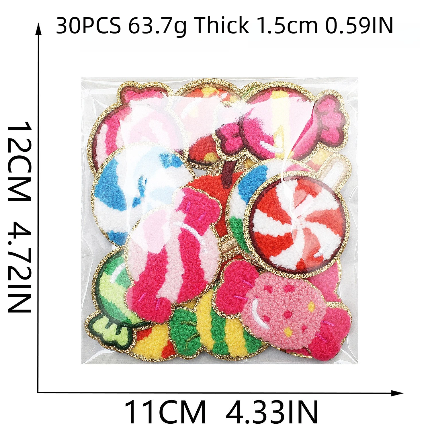 Wholesale 1/5/15/30PCS/LOT Cartoon Candy Patches, Playful Lollipop Fudge Embroidery Iron on For DIY Sewing
Wholesale 1/5/15/30PCS/LOT Cartoon Candy Patches, Playful Lollipop Fudge Embroidery Iron on For DIY Sewing