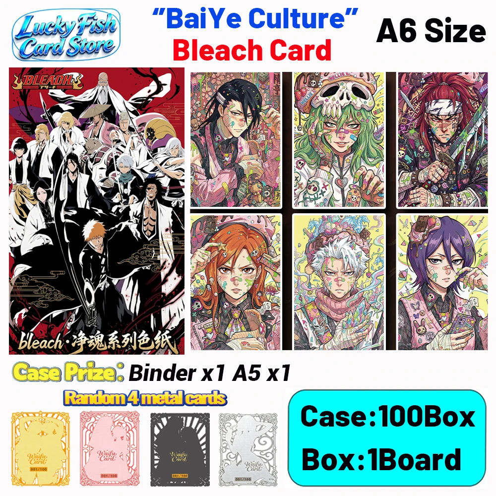 Wholesale 2026 New BaiYe Creative Studio Bleach Cards A6 Size Boards Anime Collectibles Character Fan Gifts
Wholesale 2026 New BaiYe Creative Studio Bleach Cards A6 Size Boards Anime Collectibles Character Fan Gifts