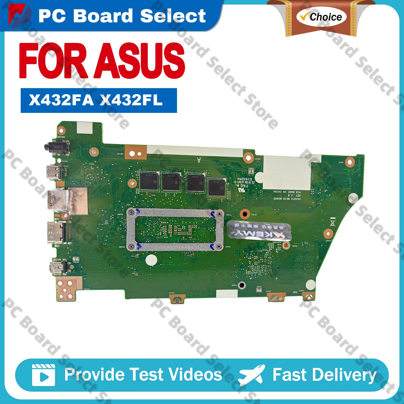 X432F X432FA Laptop Motherboard For ASUS VivoBook X432FLC K432F S432F X432FAC X432FL X432FA V432F Mainboard W/ 10th Gen I3 i5 i7
X432F X432FA Laptop Motherboard For ASUS VivoBook X432FLC K432F S432F X432FAC X432FL X432FA V432F Mainboard W/ 10th Gen I3 i5 i7