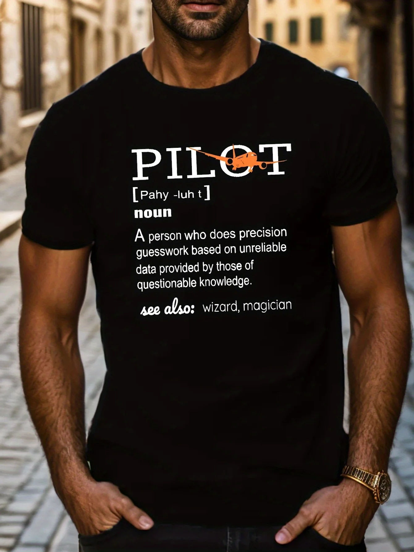 Funny Pilot Definition Print T-Shirt 100% Cotton O-Neck Short Sleeve Summer Casual Mens T-shirt Streetwear
Funny Pilot Definition Print T-Shirt 100% Cotton O-Neck Short Sleeve Summer Casual Mens T-shirt Streetwear