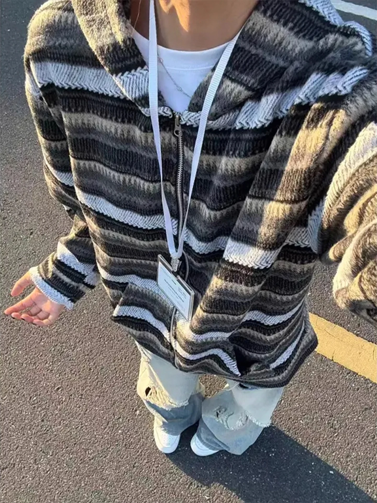 American Retro Striped Color Block Hoodie Open Cardigan Men's Loose Lazy Style Top Youthful Vintage Wind Long Sleeve Zipper
American Retro Striped Color Block Hoodie Open Cardigan Men's Loose Lazy Style Top Youthful Vintage Wind Long Sleeve Zipper