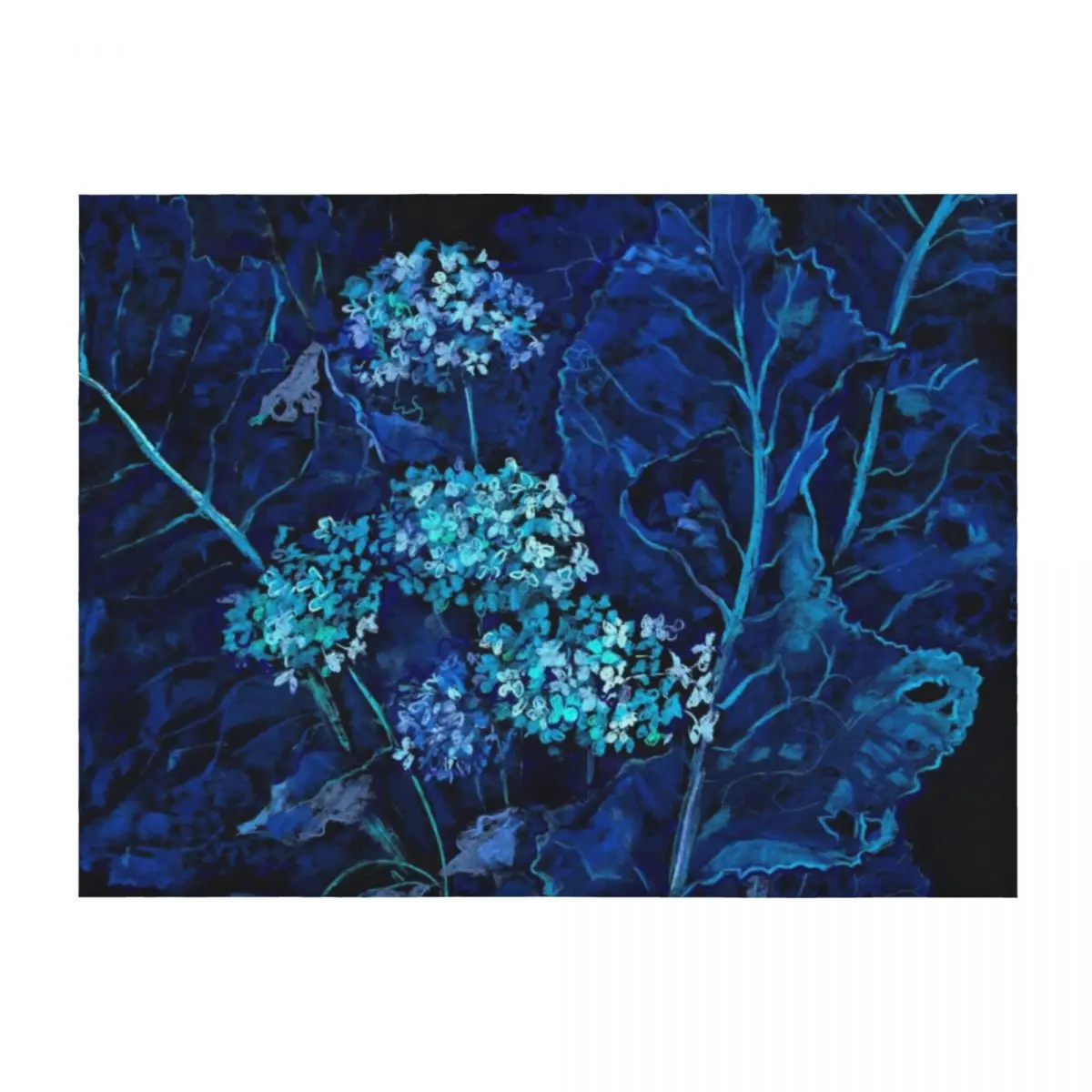 Hydrangea and Horseradish, Botanical Floral Black Blue Throw Blanket For Baby Flannels Luxury Designer Blankets
Hydrangea and Horseradish, Botanical Floral Black Blue Throw Blanket For Baby Flannels Luxury Designer Blankets