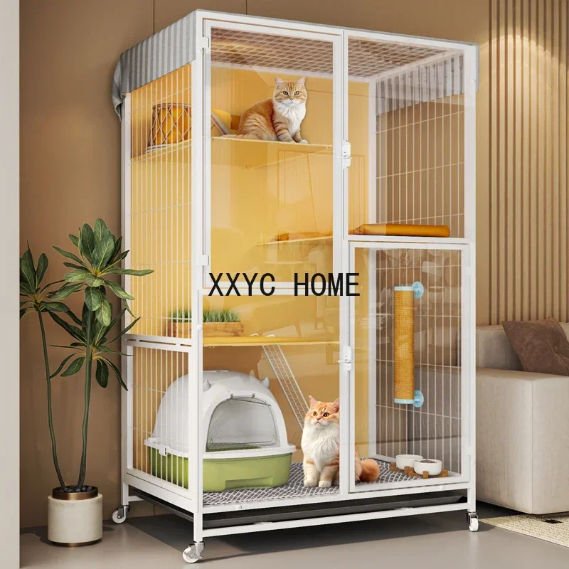 Cat cage, indoor large free space panoramic cat villa with toilet integrated, cabinet cat nest
Cat cage, indoor large free space panoramic cat villa with toilet integrated, cabinet cat nest