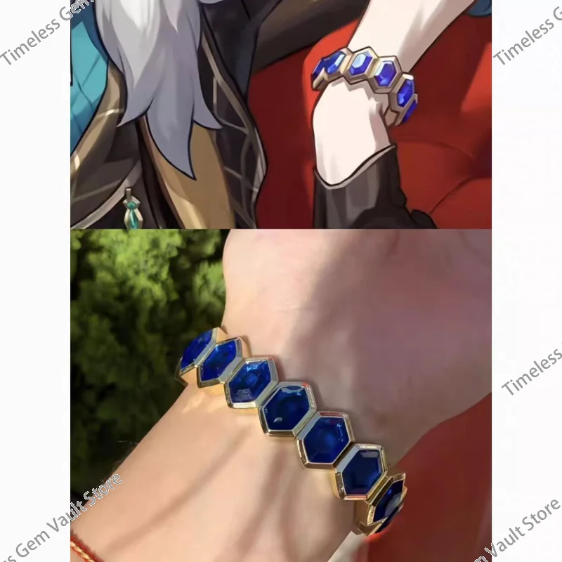 Luxury Blue Crystal Hexagon Stretch Bracelet Gold Plated Geometric Elastic Bangle for Women Party Wedding Jewelry Gift
Luxury Blue Crystal Hexagon Stretch Bracelet Gold Plated Geometric Elastic Bangle for Women Party Wedding Jewelry Gift