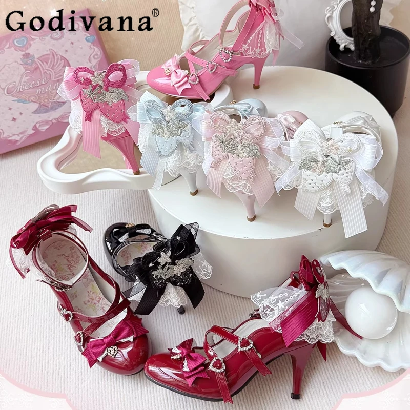 Ladies Sweet Wedding High Heels 2026 Spring Summer Women's Sweet Elegant Fashion Leather High Heels Bow Lace Mary Jane Shoes
Ladies Sweet Wedding High Heels 2026 Spring Summer Women's Sweet Elegant Fashion Leather High Heels Bow Lace Mary Jane Shoes