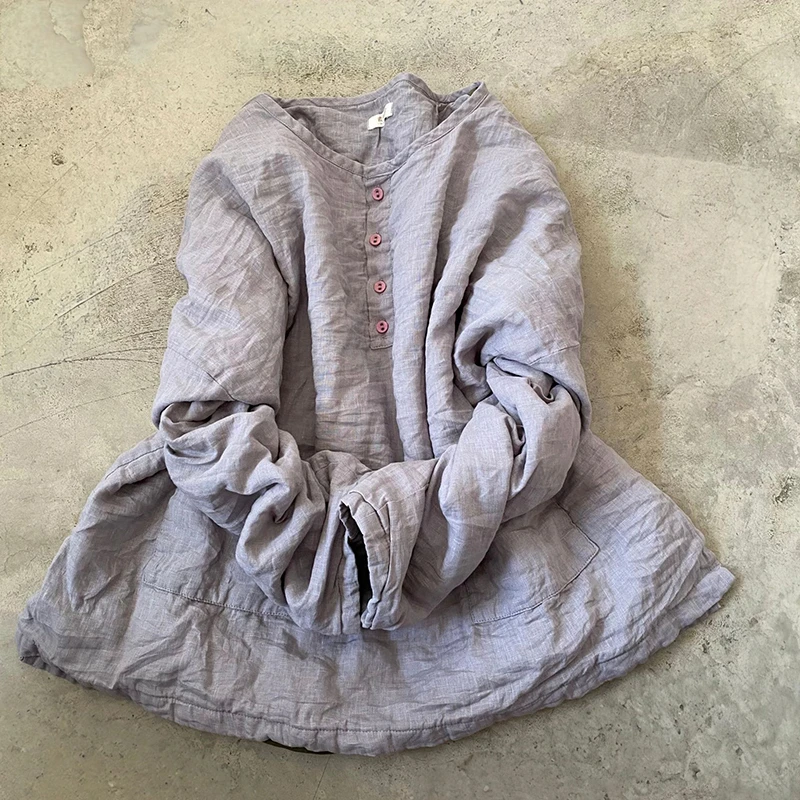 Autumn Winter Arts Style Women Long Sleeve Loose O-neck Pullovers Double Pockets Solid Cotton Linen Vintage Pullover Top Quality
Autumn Winter Arts Style Women Long Sleeve Loose O-neck Pullovers Double Pockets Solid Cotton Linen Vintage Pullover Top Quality
