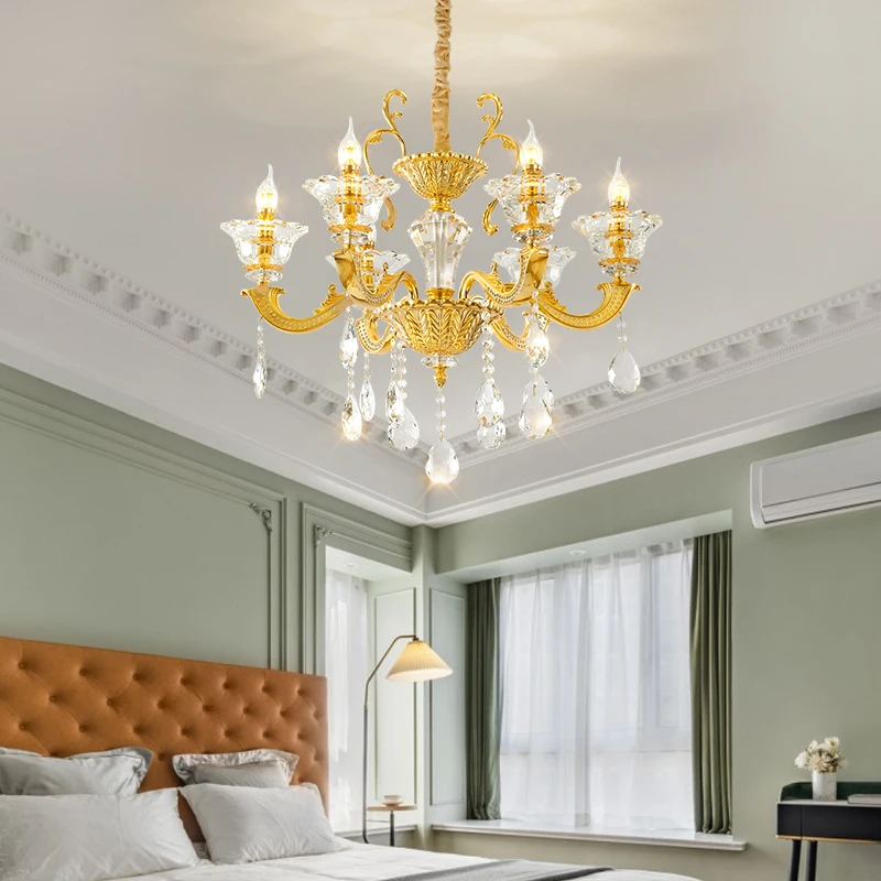 European Living Room Chandelier 24k High-grade Zinc Alloy K9 Crystal Dining Room Bedroom Light Luxury Senior Modern Hall Lights
European Living Room Chandelier 24k High-grade Zinc Alloy K9 Crystal Dining Room Bedroom Light Luxury Senior Modern Hall Lights