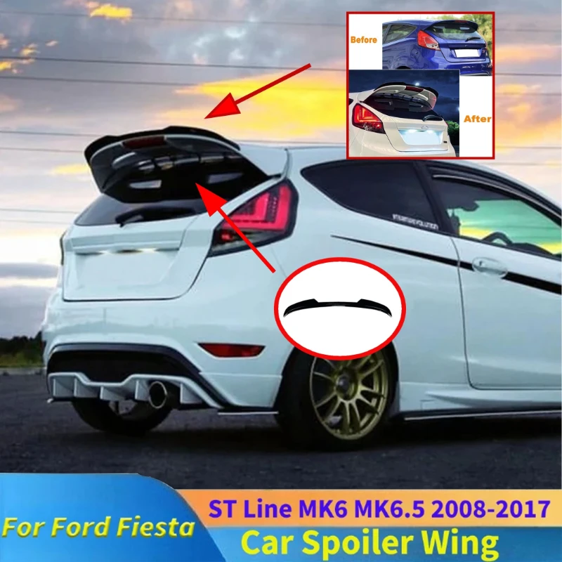 Задний спойлер на крышу для Ford Fiesta ST Line MK6 MK6.5 2008-2017, накладка-защита на багажник, автомобильные запчасти
Задний спойлер на крышу для Ford Fiesta ST Line MK6 MK6.5 2008-2017, накладка-защита на багажник, автомобильные запчасти