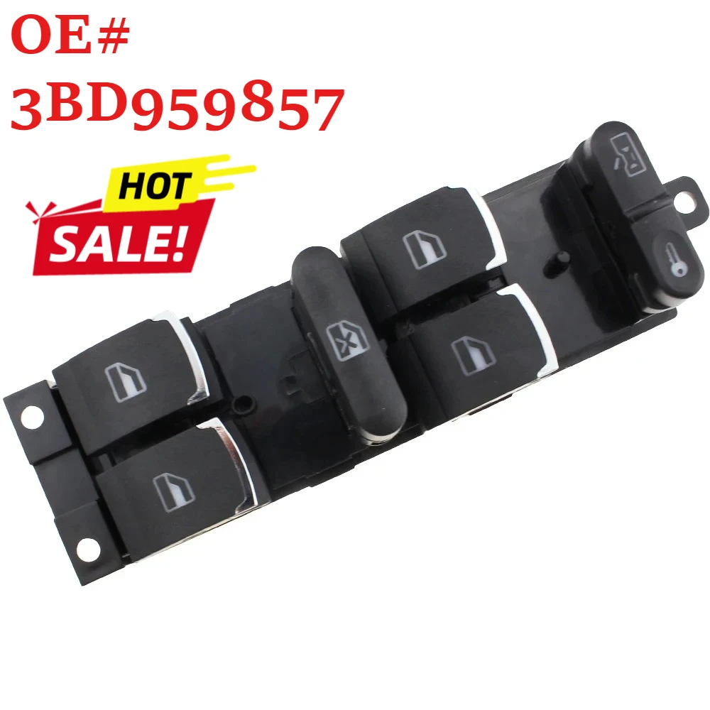 Chrome Master Window Controller Switch For VW Jetta Golf GTI MK4 Passat B5 Driver Side 3BD959857 3BD 959 857 1998-2005
Chrome Master Window Controller Switch For VW Jetta Golf GTI MK4 Passat B5 Driver Side 3BD959857 3BD 959 857 1998-2005