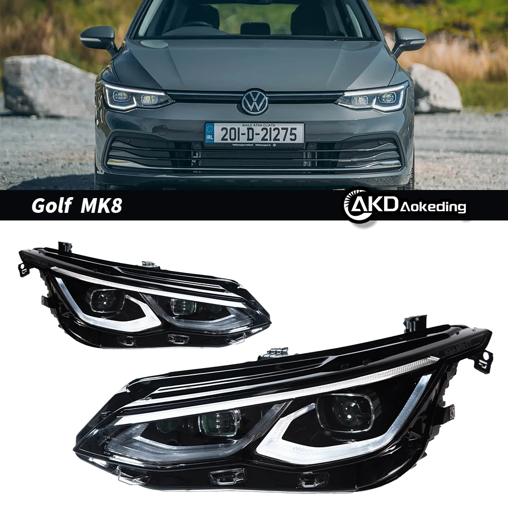 Auto Parts Headlights for VW GOLF 8 MK8 2021-2024 Styling LED Daytime Lights Dual Projector DRL Car Accesorios Facelift
Auto Parts Headlights for VW GOLF 8 MK8 2021-2024 Styling LED Daytime Lights Dual Projector DRL Car Accesorios Facelift